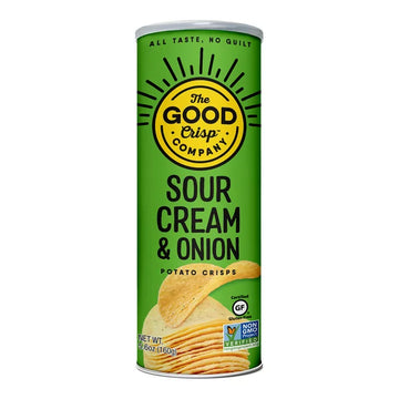 The Good Crisp Company Sour Cream And Onion, Potatos Crips, 5.6 Oz