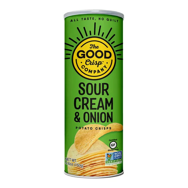 The Good Crisp Company Sour Cream And Onion, Potatos Crips, 5.6 Oz