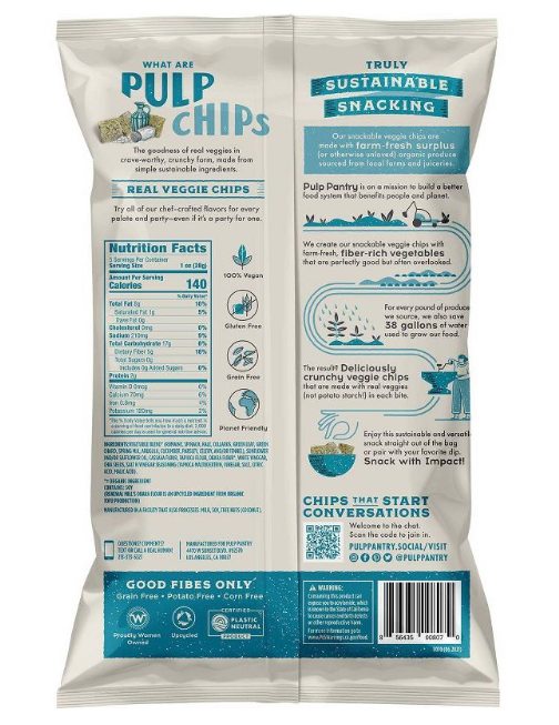 Pulp Pantry Salt 'n' Vinegar Pulp Chips - 5oz