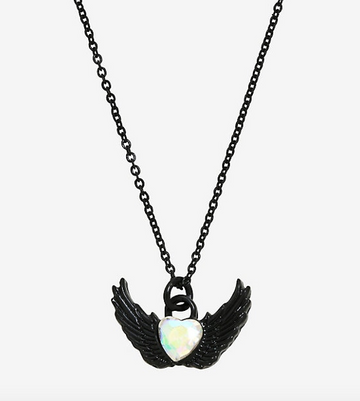 La Bella Durmiente Collar Malefica Alas Corazon