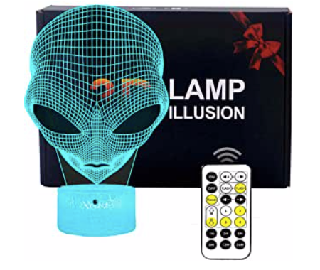 Lampara Holografica Alien Extraterrestre