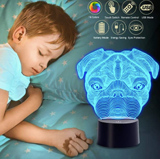 Lampara Holografica Pug