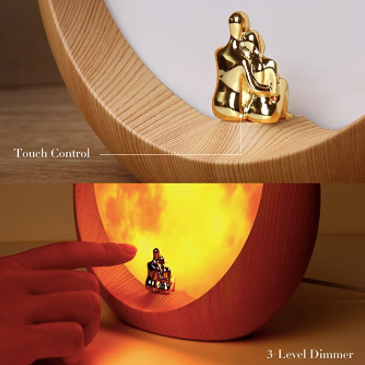 Lampara De Pareja Viendo La Luna Lampara Luna