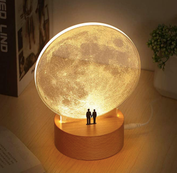 Lampara De Pareja Viendo La Luna Lampara Luna