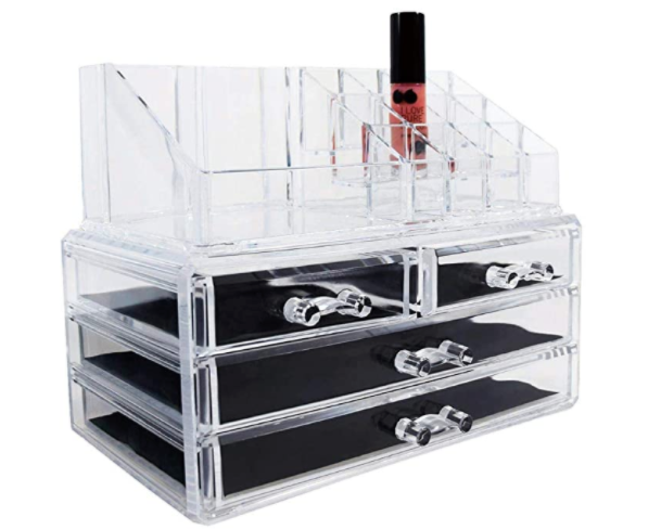 Organizador Acrilico Rosa Cosmeticos