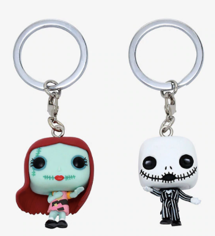 Extraño Mundo De Jack Set De Llaveros Jack y Sally Funko