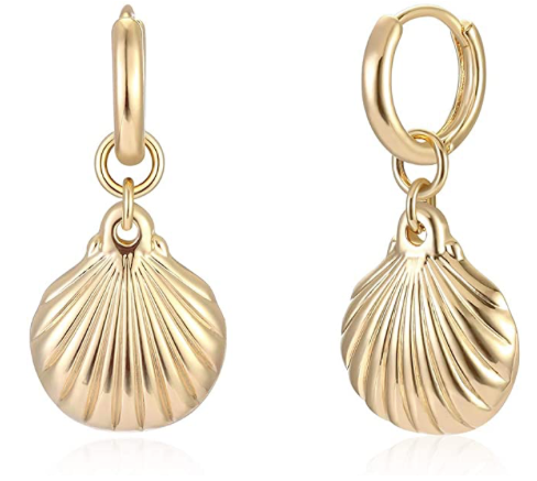 Hoops Arracadas Concha de Mar