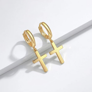 Hoops Arracadas Cruz