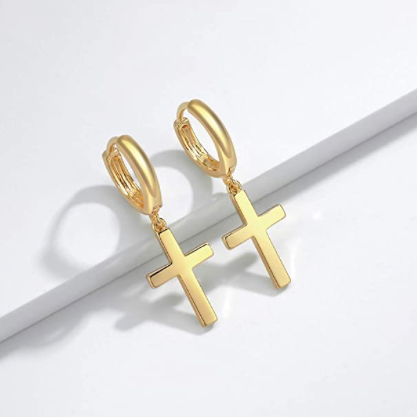 Hoops Arracadas Cruz