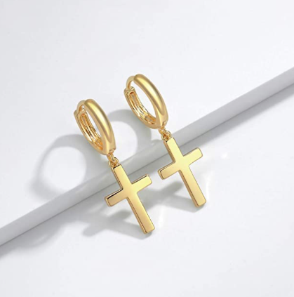 Hoops Arracadas Cruz