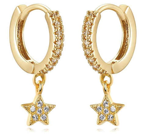 Hoops Arracadas Estrella Zirconia