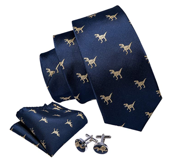 Set De Corbata Dinosaurio Caballero