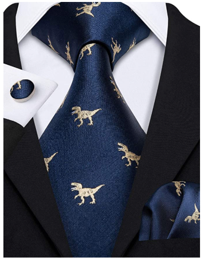 Set De Corbata Dinosaurio Caballero