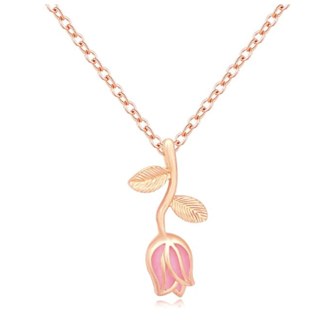 Collar Tulipan Boca Abajo Rosa