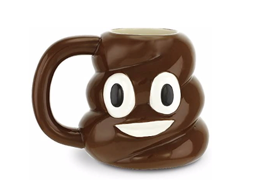 Taza 18 oz Cerámica caca Emoji Taza Popo