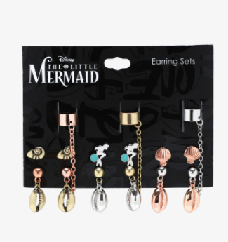 La Sirenita Set de Aretes Ariel
