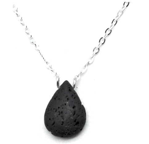 Collar Difusor Bloquea Ansiedad Piedra Volcanica