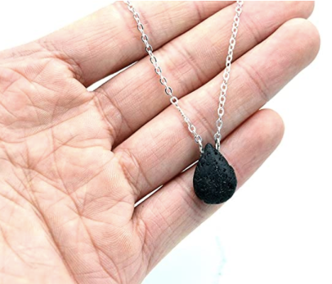 Collar Difusor Bloquea Ansiedad Piedra Volcanica
