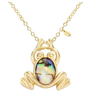 Collar Rana Dorada Tipo Marmol