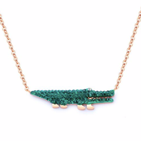 Collar Cocodrilo Piedras Zirconias