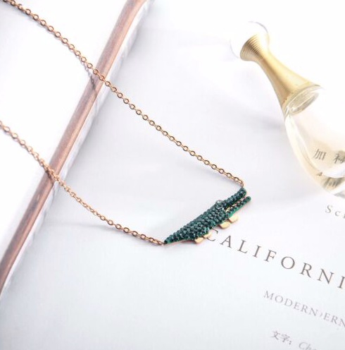 Collar Cocodrilo Piedras Zirconias