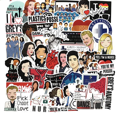 Set De Calcamonias Greys Anatomy 50 pcs