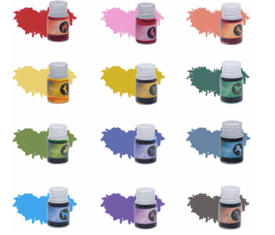 Set De Pluma De Cristal Paquete 12 Tintas