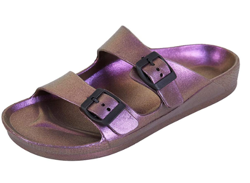 Sandalias Holograficas Moradas