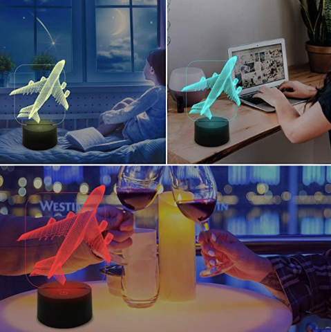 Avion Lampara Holografica