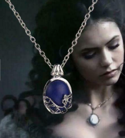 Piedra Azul Diario De Vampiros Collar