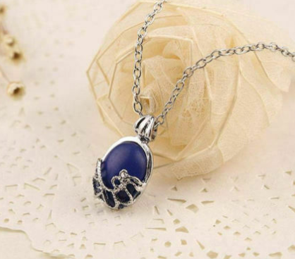 Piedra Azul Diario De Vampiros Collar