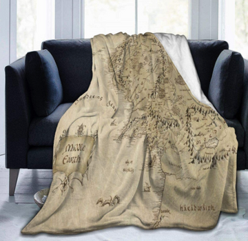 Señor De Los Anillos Cobija Mapa 50" x 40"