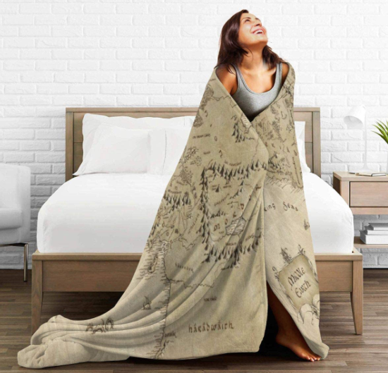 Señor De Los Anillos Cobija Mapa 50" x 40"