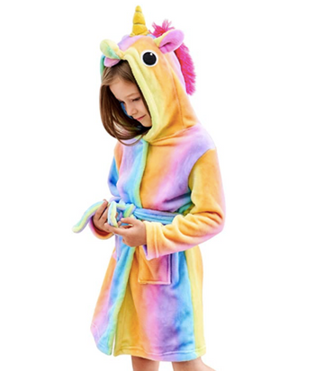 Unicornio Bata De Baño Tie Dye Para Niña