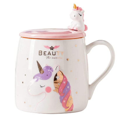 Taza De Unicornio Con Cuchara