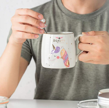 Taza De Unicornio Con Cuchara