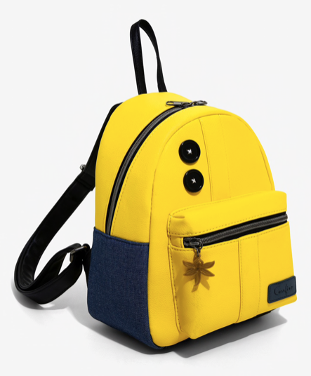 Coraline Mochila Amarilla Botones
