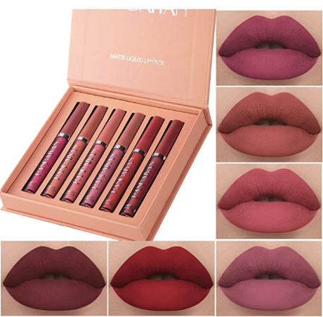 Set De Labiales 6 pcs Handaiyan Mate Larga Duracion Bestland