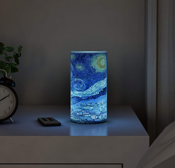 Lampara Vangogh La Noche Estrellada Vela LED