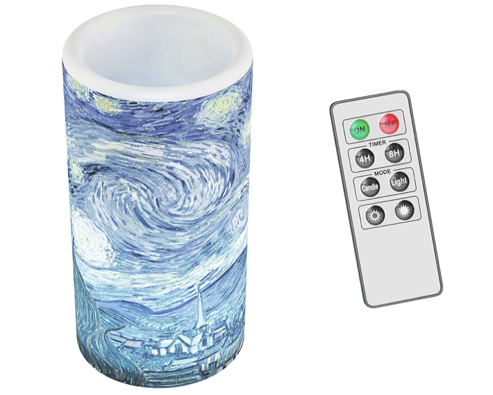 Lampara Vangogh La Noche Estrellada Vela LED