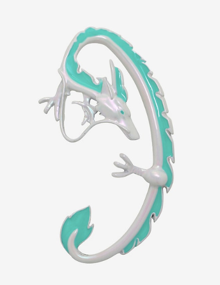 Estudio Ghibli Ear Cuff Arete Spirited Away Haku Dragon