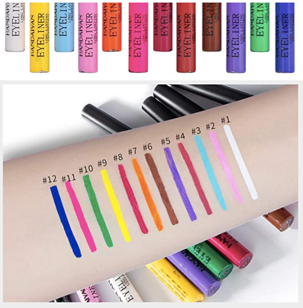 Set De Delineadores Ojos Colores