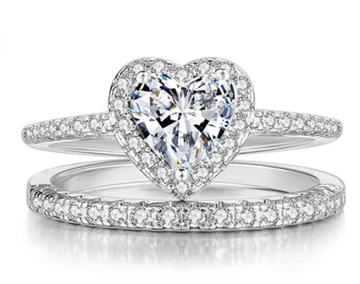 Anillo Corazon Churumbela Plateado