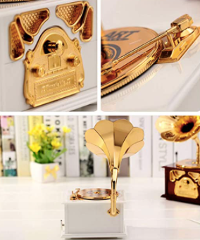 Gramofono Joyero Caja Musical Retro