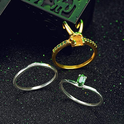 Loki Set De Anillos 3 Pcs Plata .925