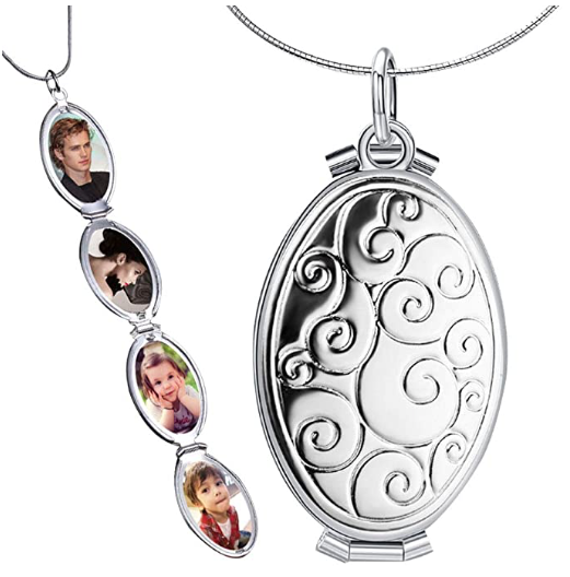 Collar Relicario Expandible Ovalado