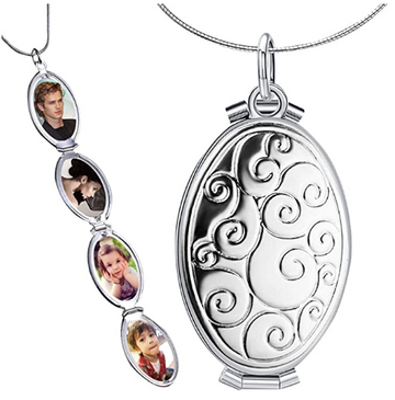 Collar Relicario Expandible Ovalado