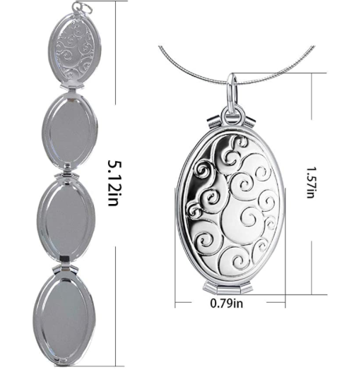 Collar Relicario Expandible Ovalado