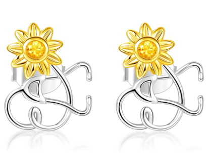Aretes Medico Girasol