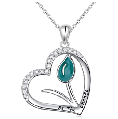 Collar Plata .925 Vegetariano Corazon